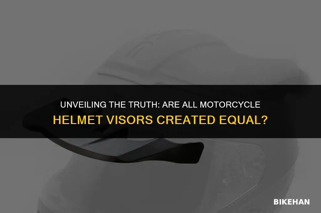 are all motorcycle helmet visors the same