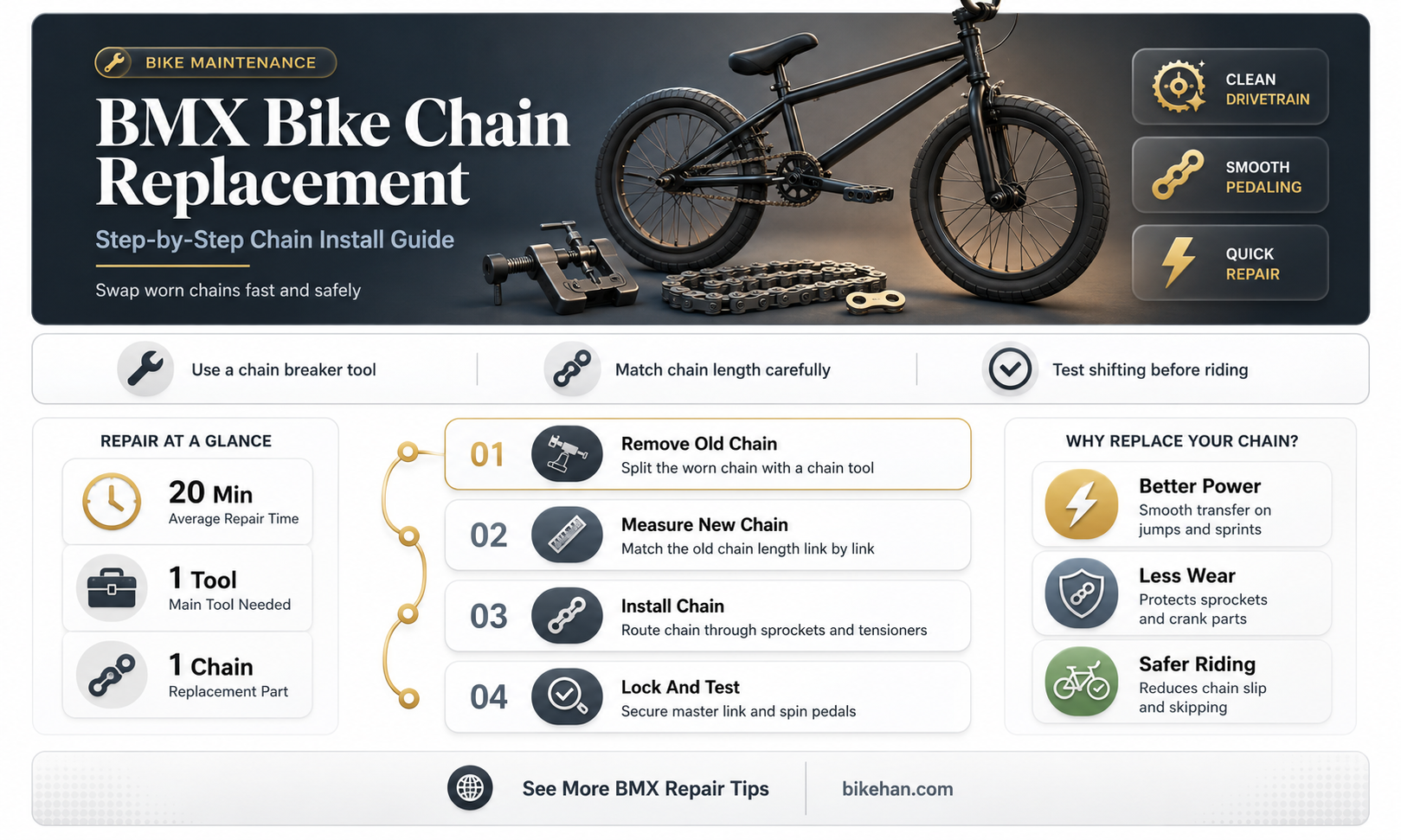how to replace a bmx bike chain