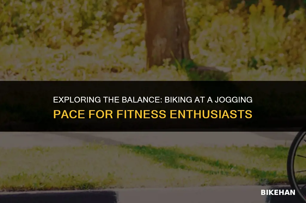can you bike at a jogging pace