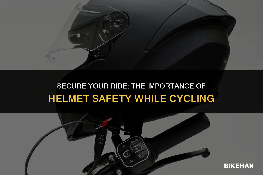 can you ride witj uour helmet locked to thw bike