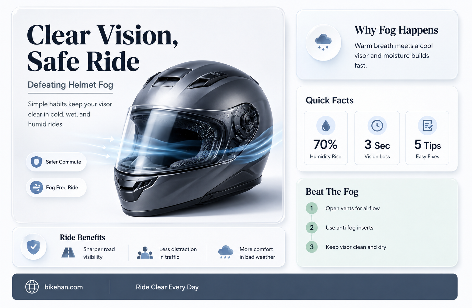 how to stop motorcycle helmet from fogging up