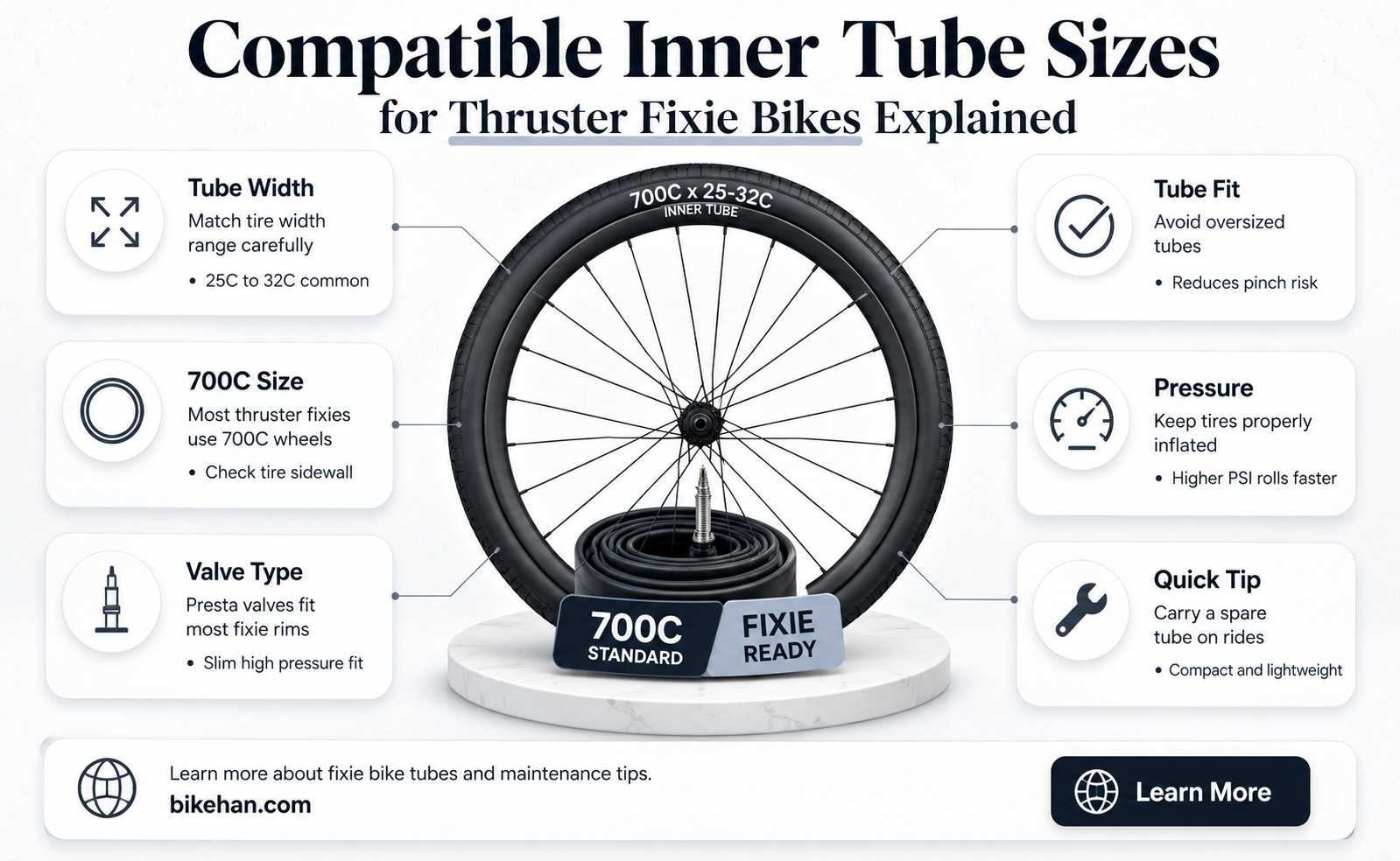 what size intertube does the thruster fixie bike have