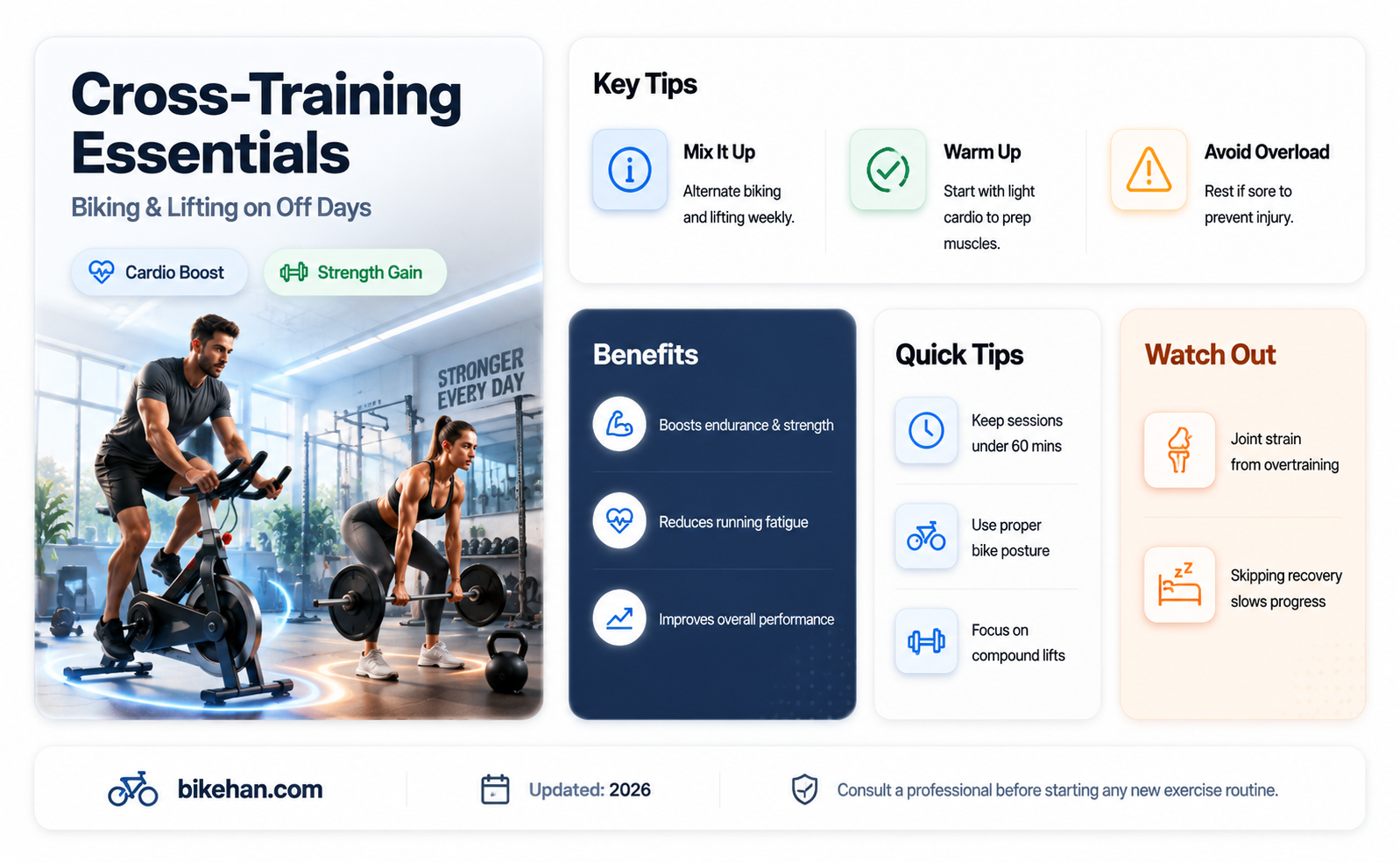 can you bike and lift on off day from running