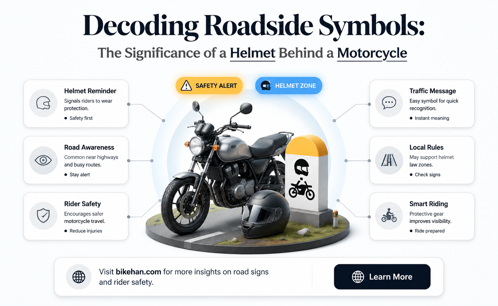 what does a helmet behind a motorcycle mean