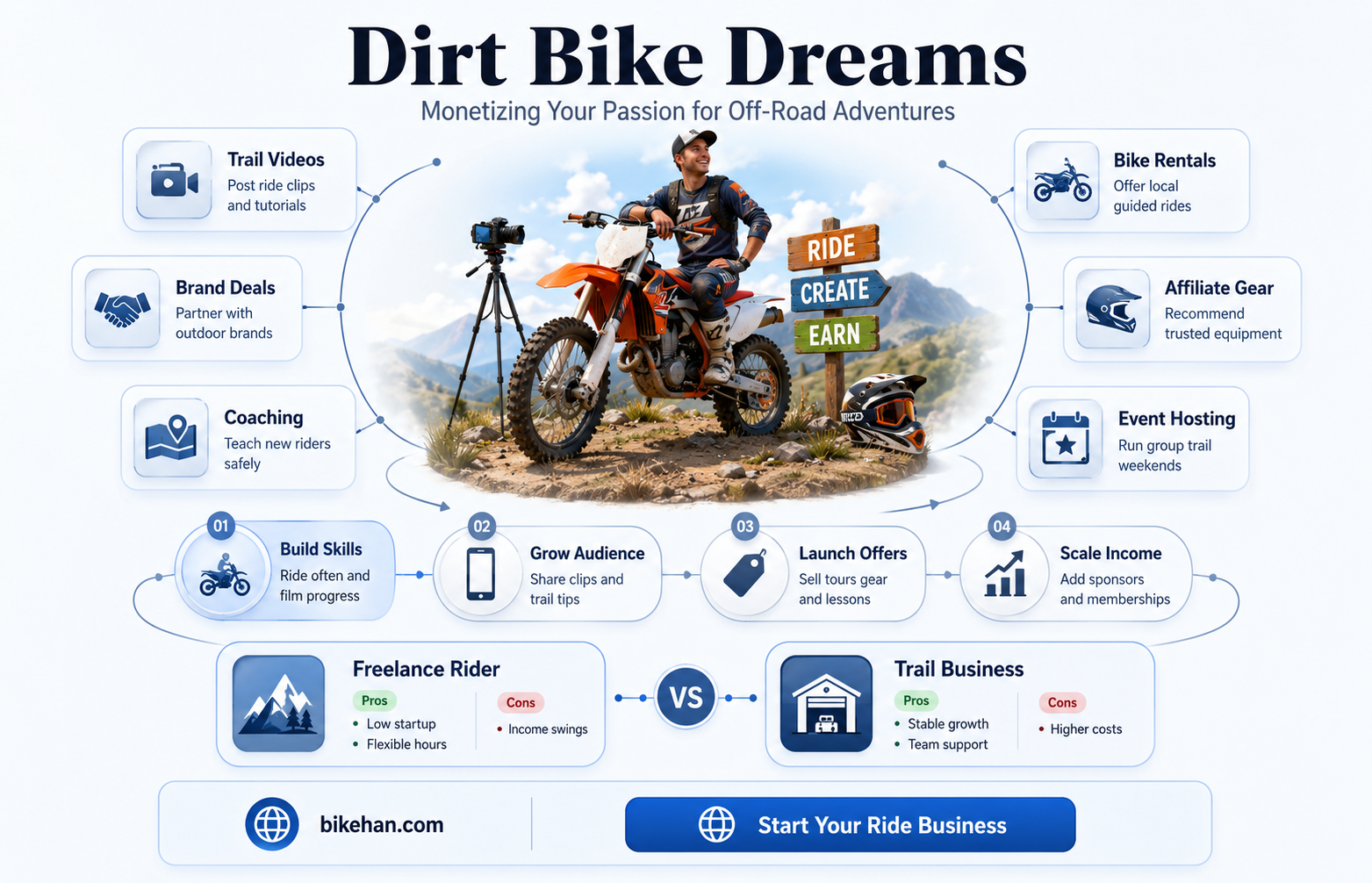 how to earn money for a dirt bike