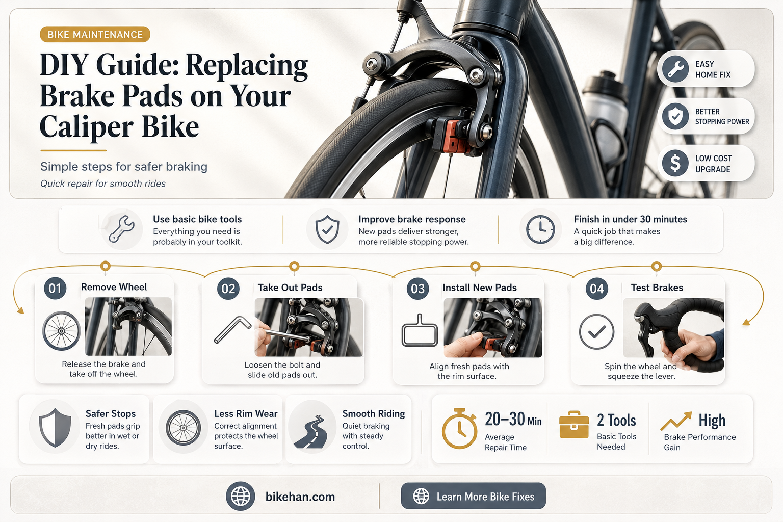 how to remove brake pads for caliper bike
