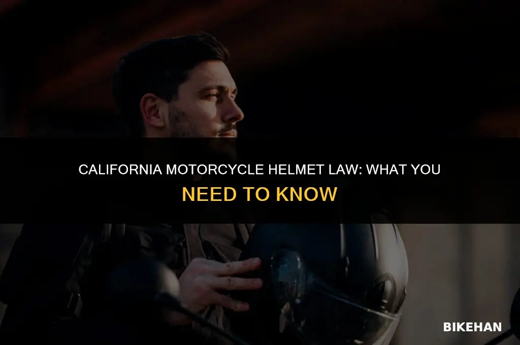 does california have a motorcycle helmet law