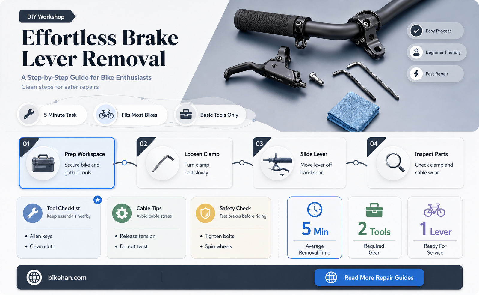 how to remove brake lever on bike