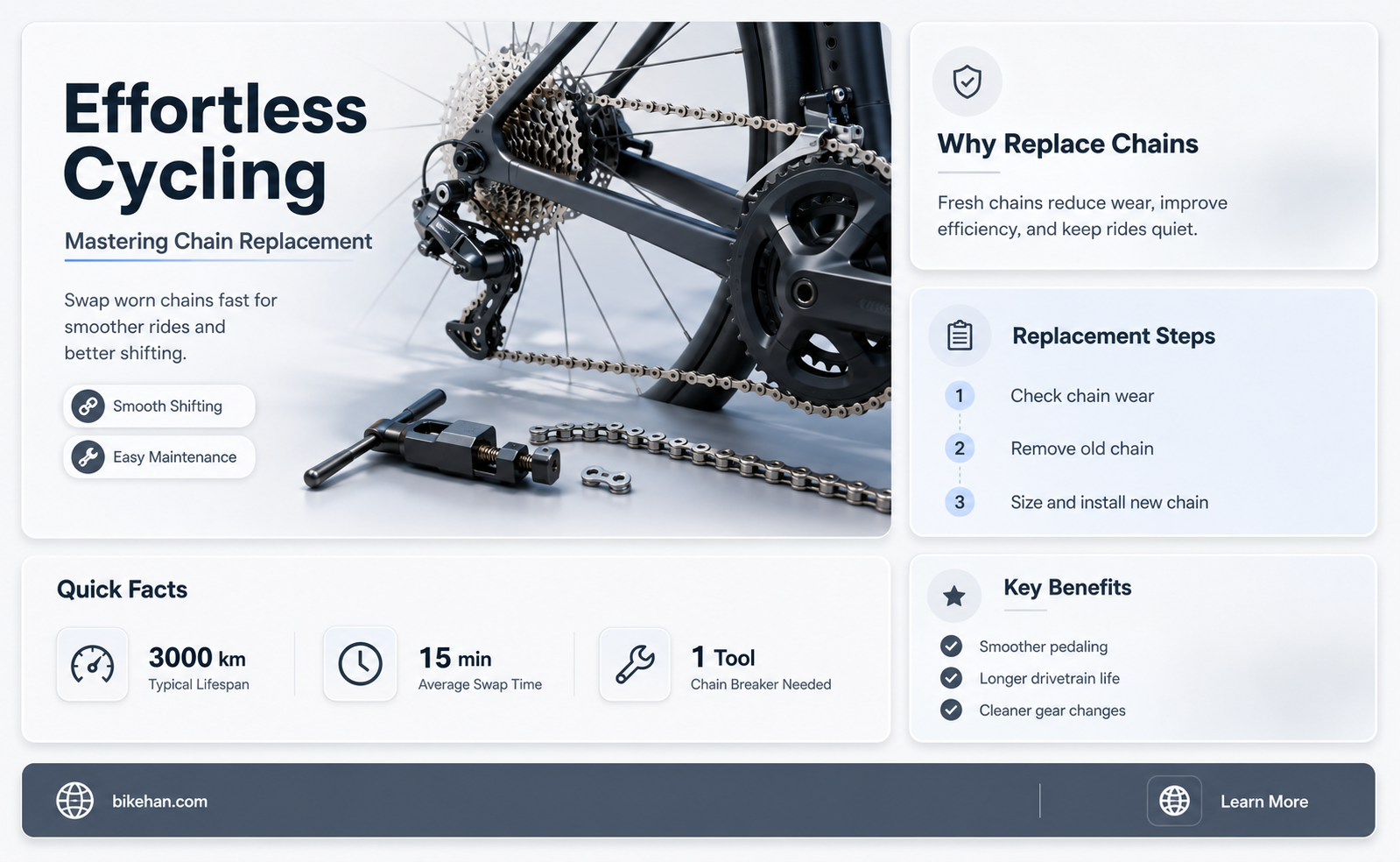 how to replace chain on bike rear wheel
