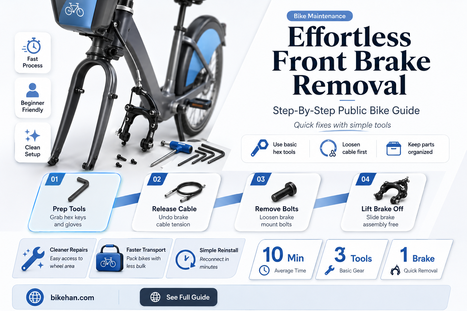 how to remove front brake on public bike