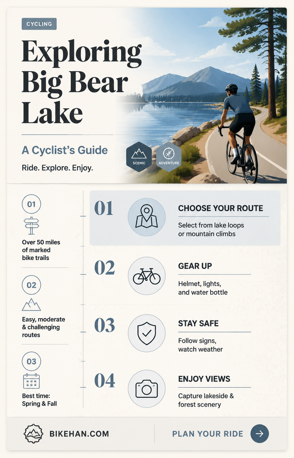 can you bike around big bear lake