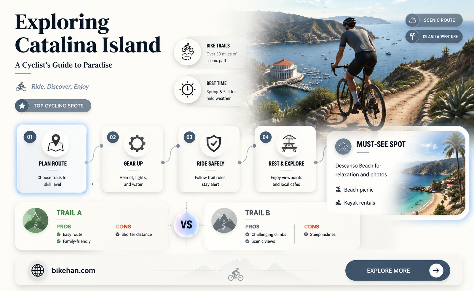 can you bike around catalina island