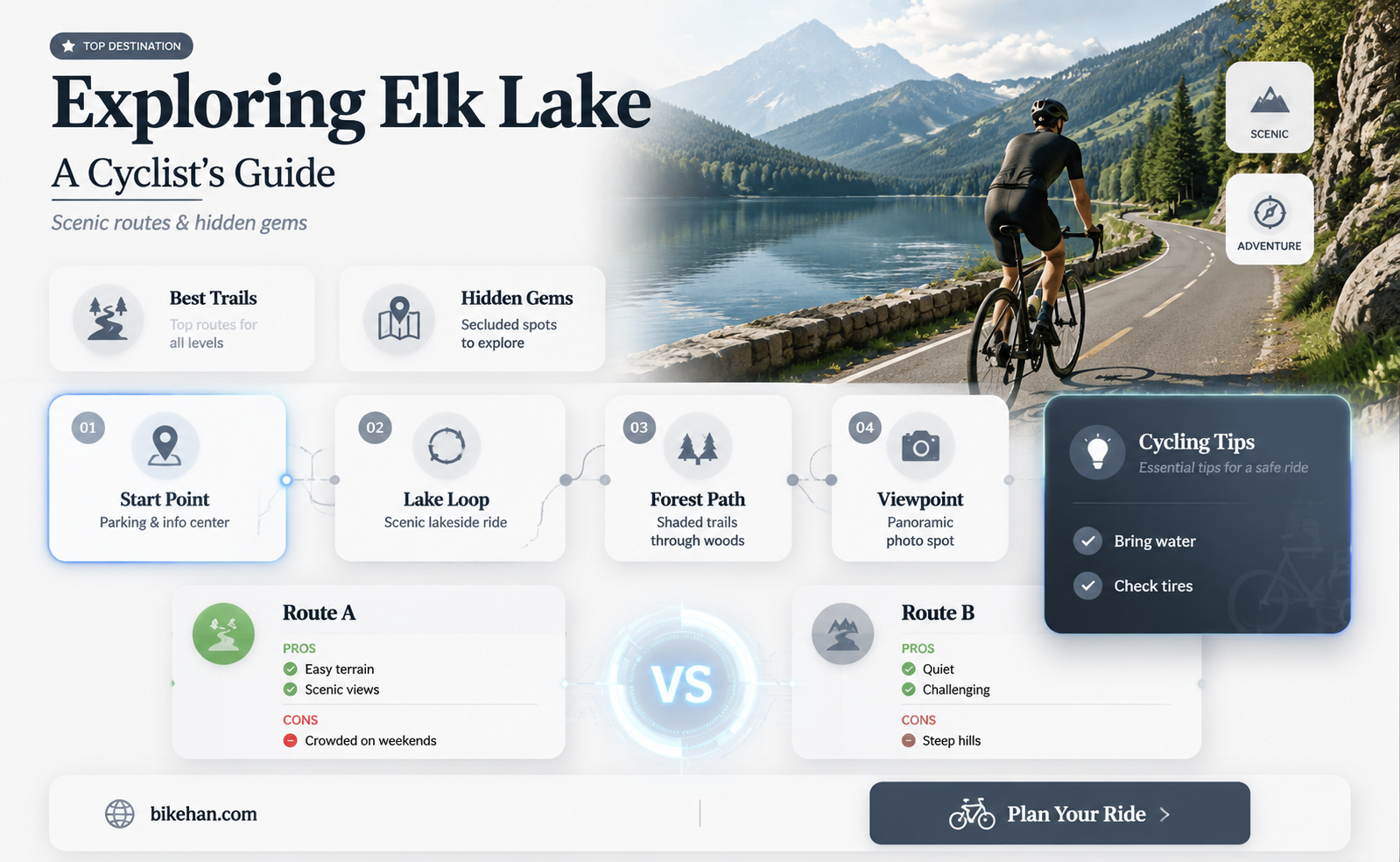 can you bike around elk lake