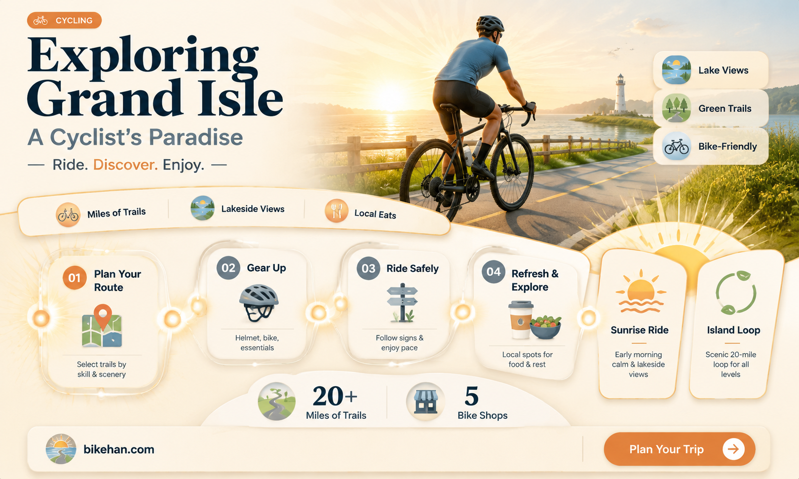 can you bike around grand isle vermont