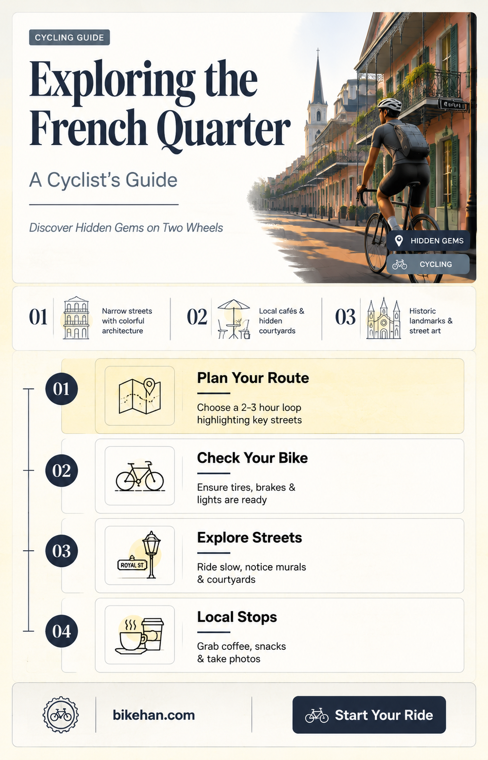 can you bike around french quarter