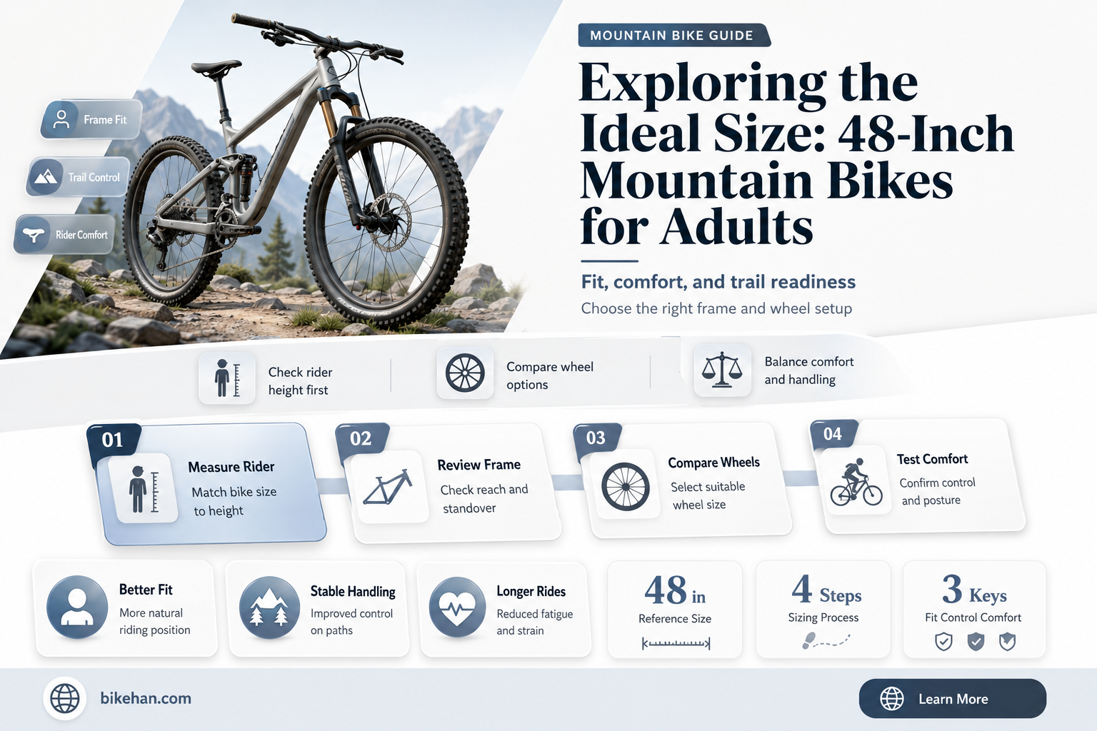 what size is 48inch mtn bike