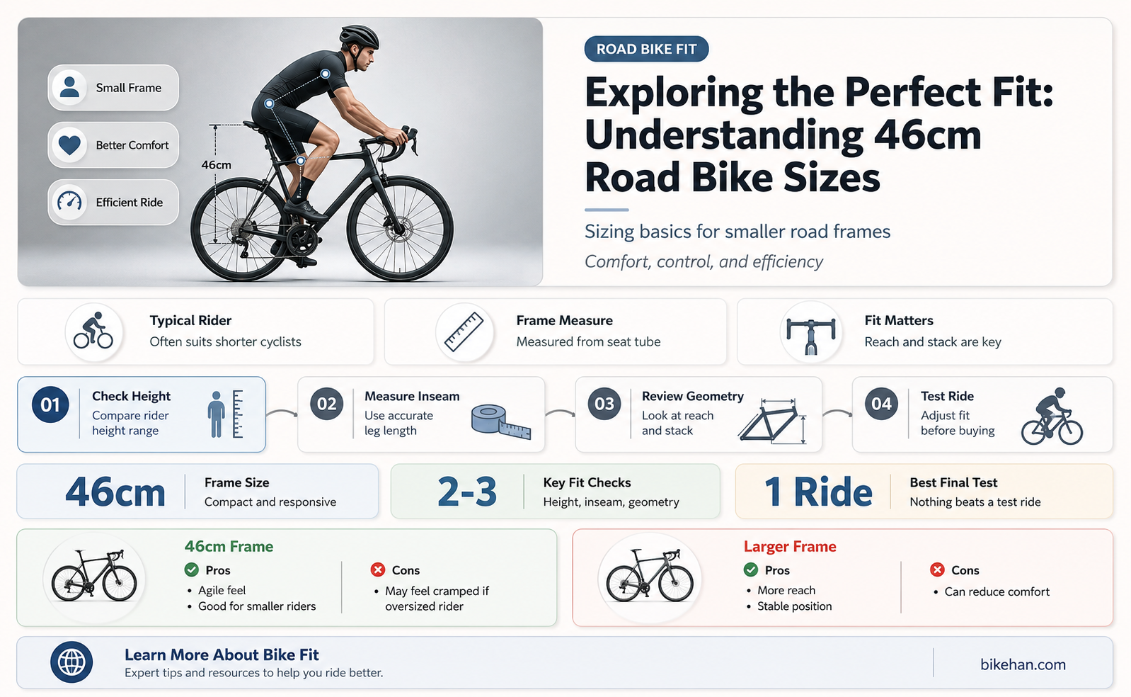 what size is 46cm road bike