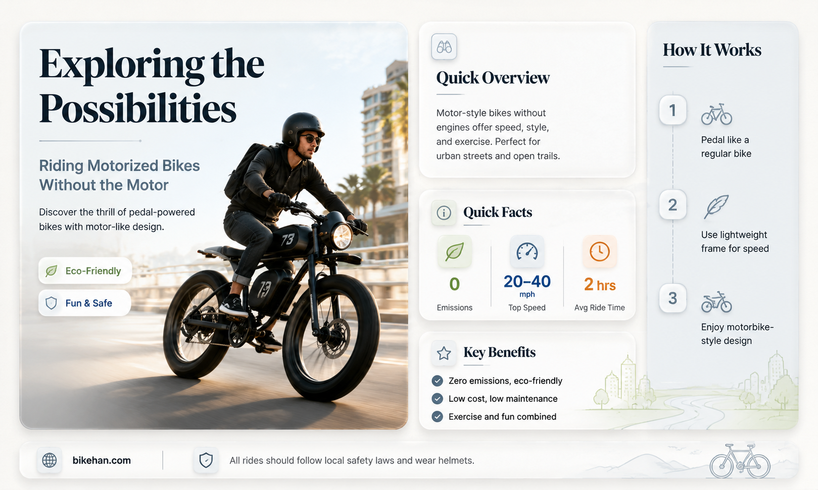 can you ride motorized bike without motor