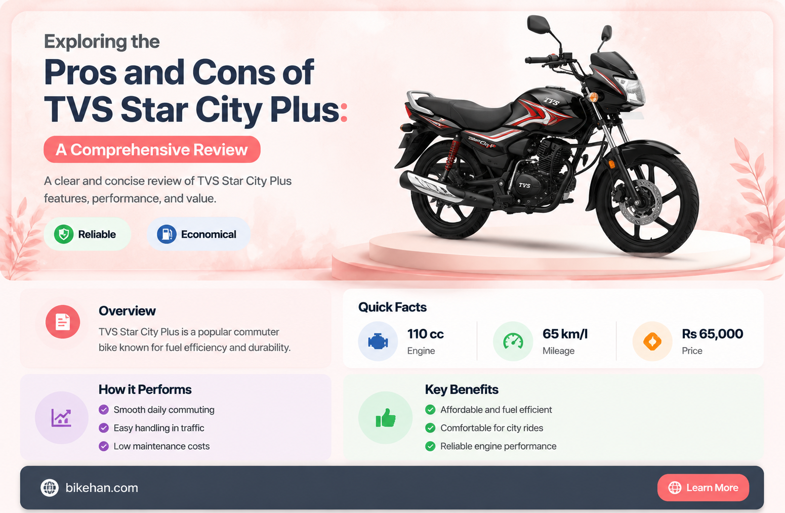 is tvs star city plus a good bike