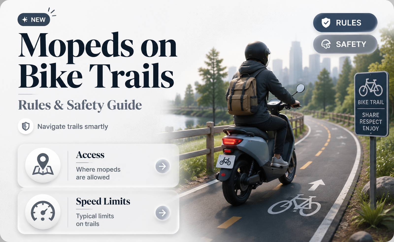 can you ride mopeds on bike trails