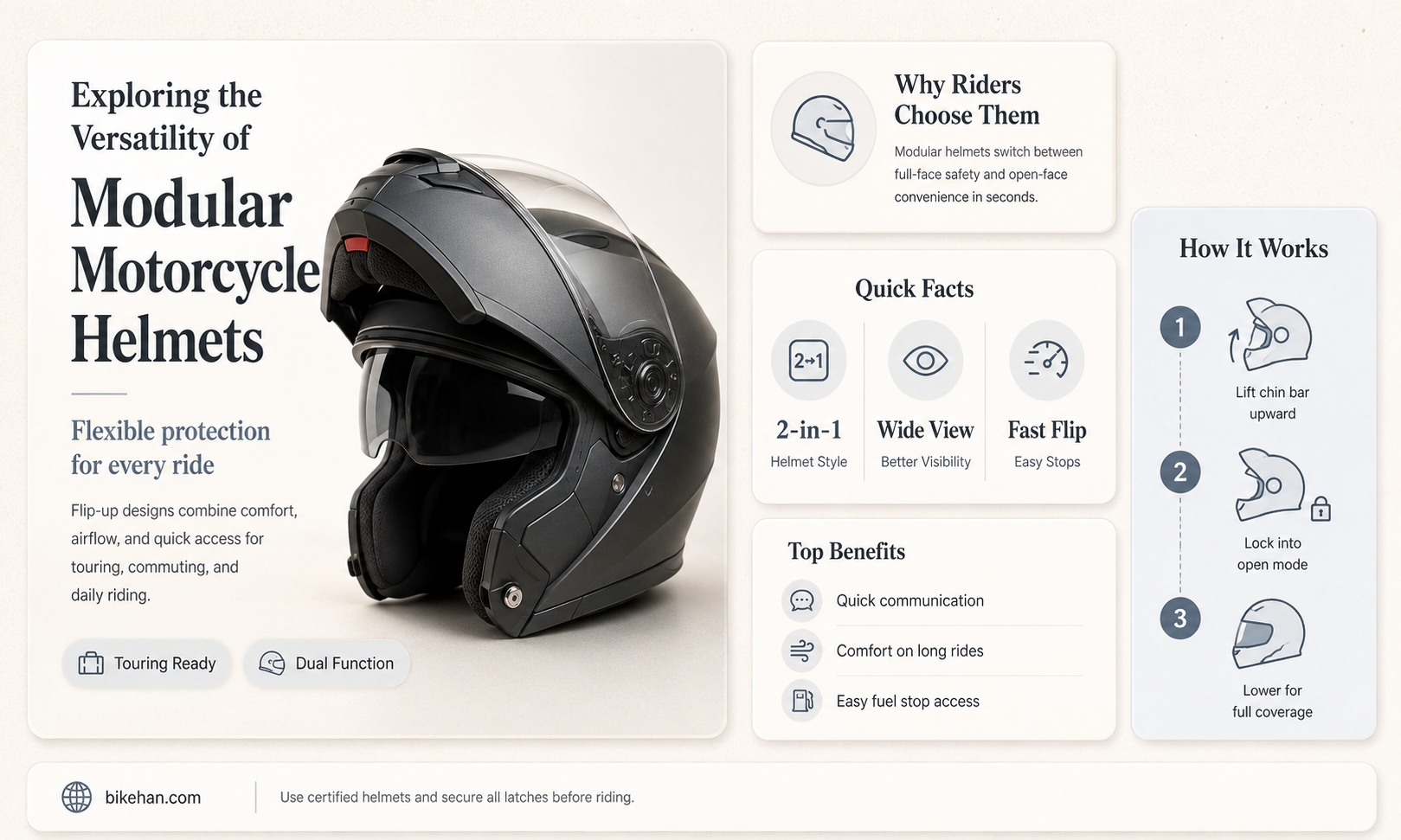 what is a modular motorcycle helmet