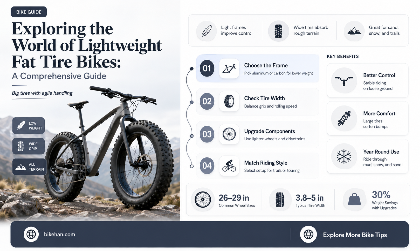 what is the lightest fat tire bike