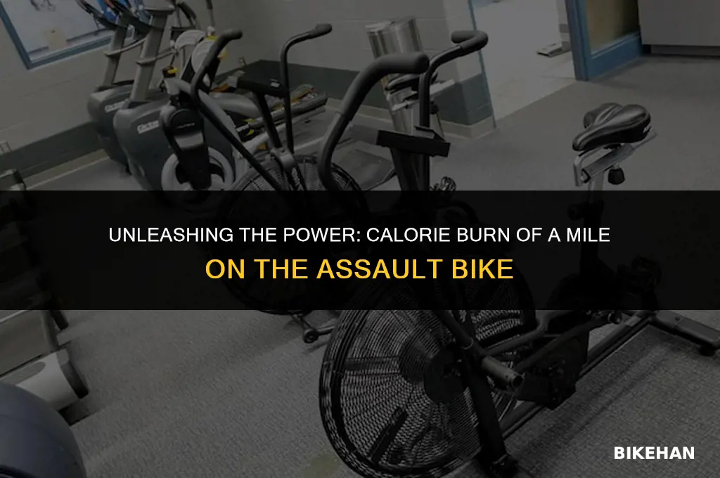 how many calories is 1 mile assault bike