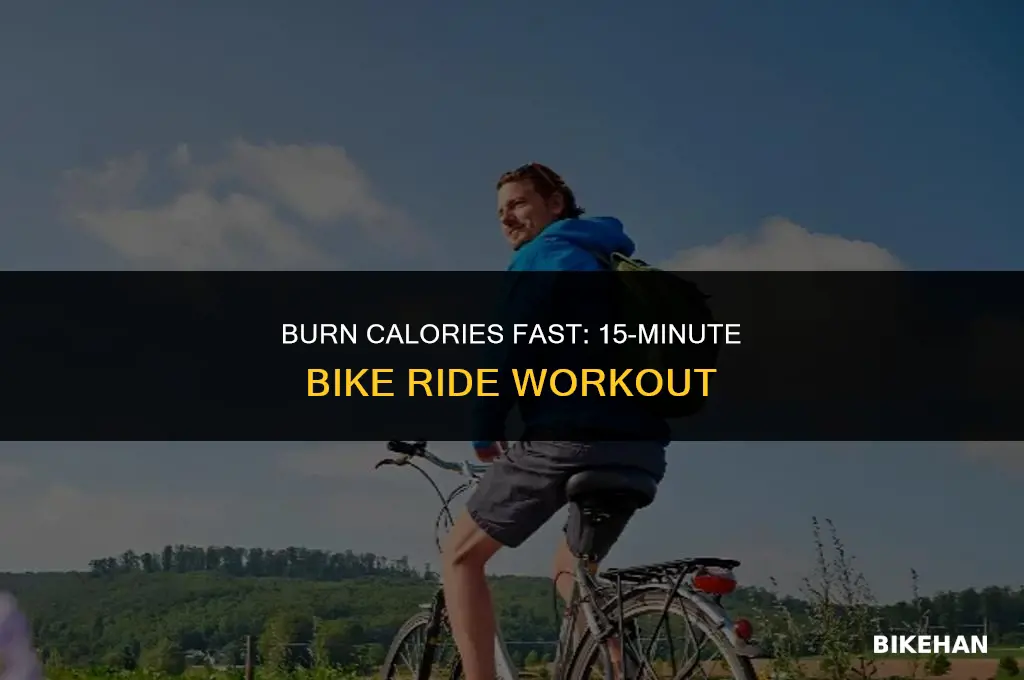 how many calories on bike for 15 minutes