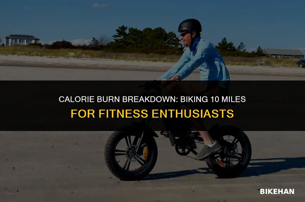 how many cals burned bike 10 miles