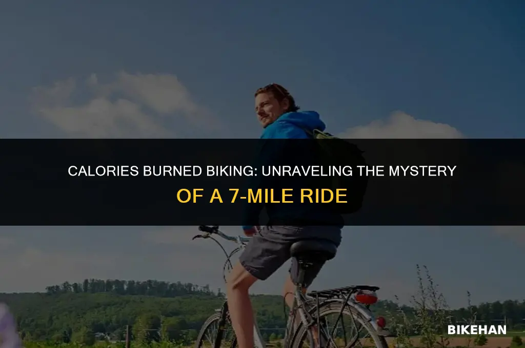 how many cals burned driving bike 7 miles