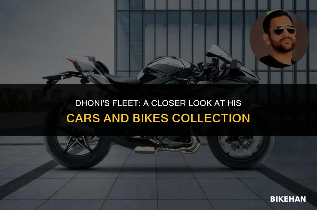 how many cars and bikes dhoni have