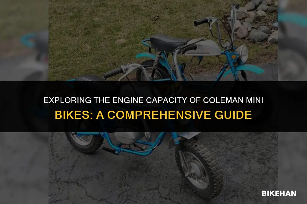 how many cc is a coleman mini bike