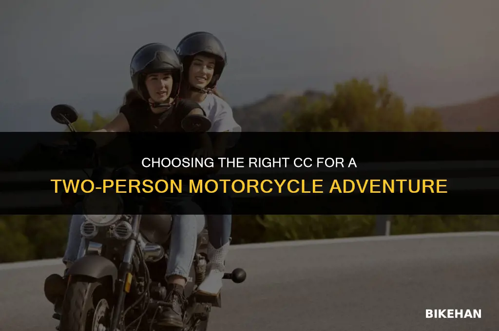 how many cc on bike for two peoples