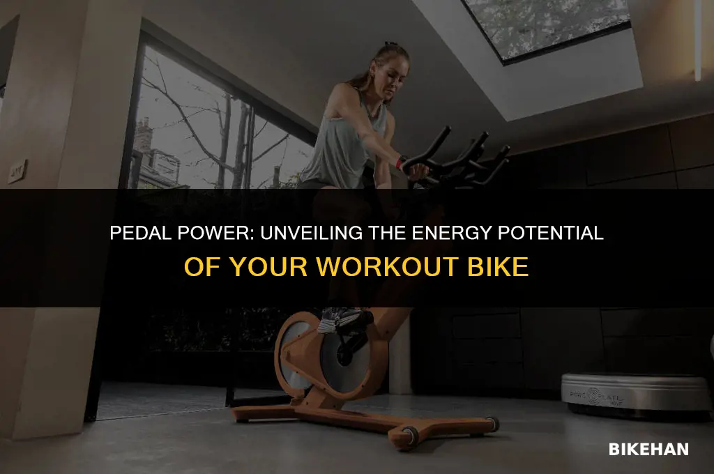 how much power does a work out bike generate