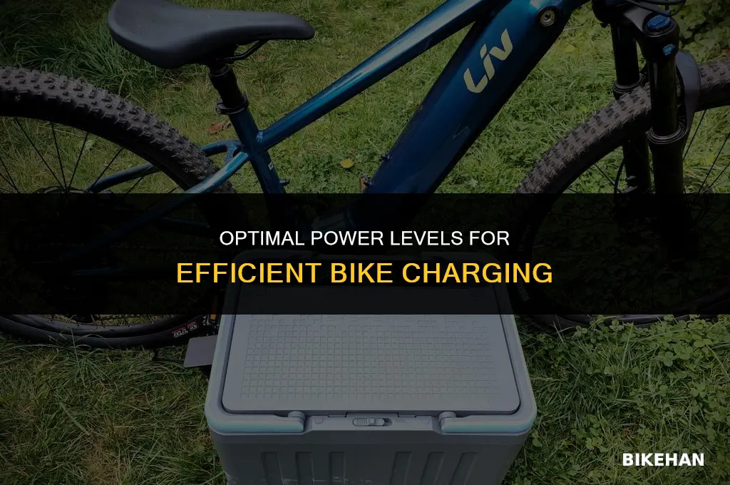 how much power to charge a bike