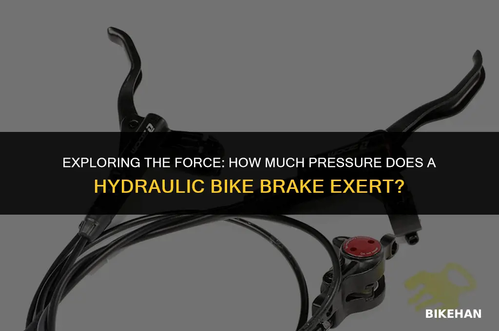 how much pressure does a hydraulic bike brake exert
