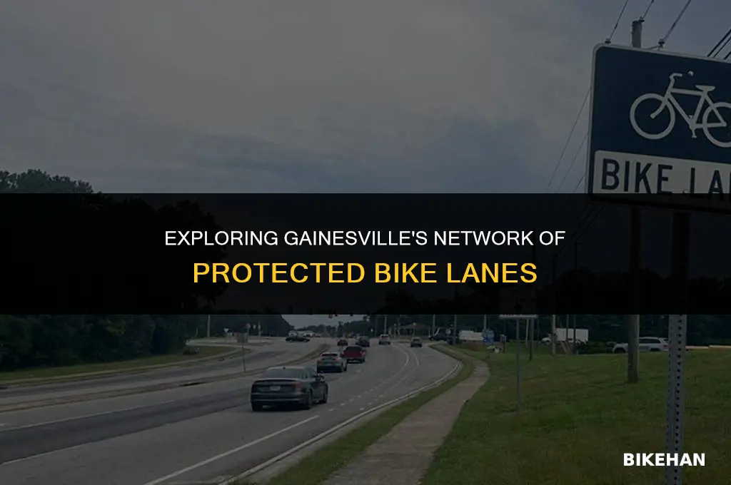how much protected bike lanes does gainesville have