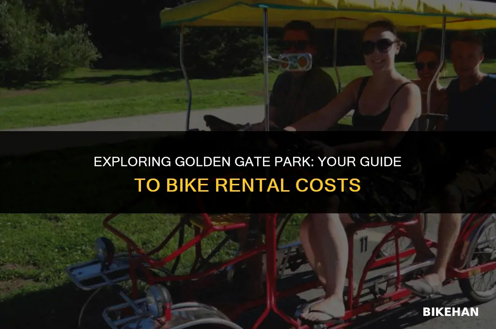 how much rent a bike in golden gate park