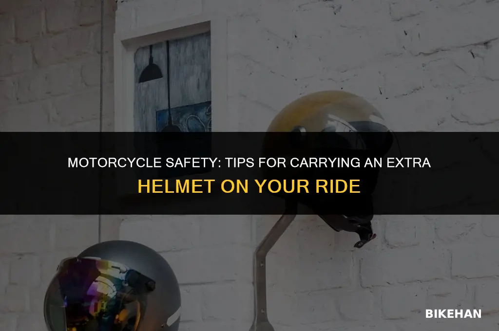 how to carry an extra helmet on a motorcycle