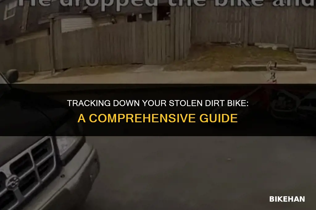 how to find a stolen dirt bike