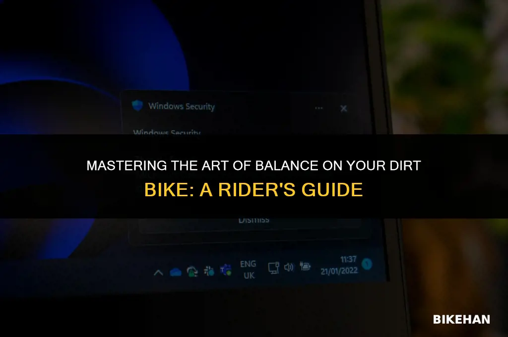how to find balance point on dirt bike