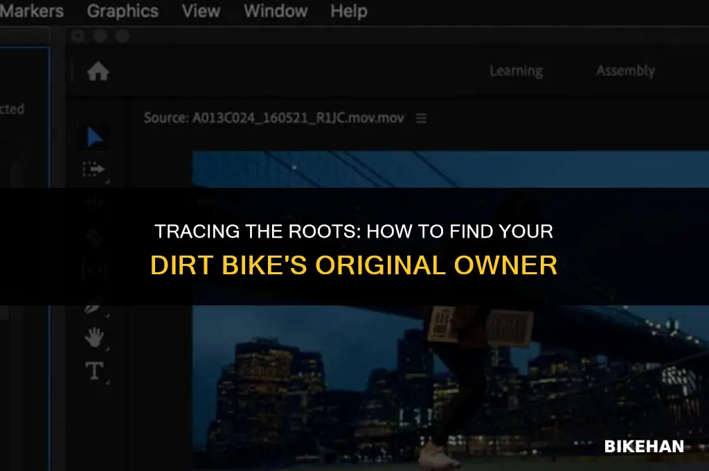 how to find the original owner of a dirt bike