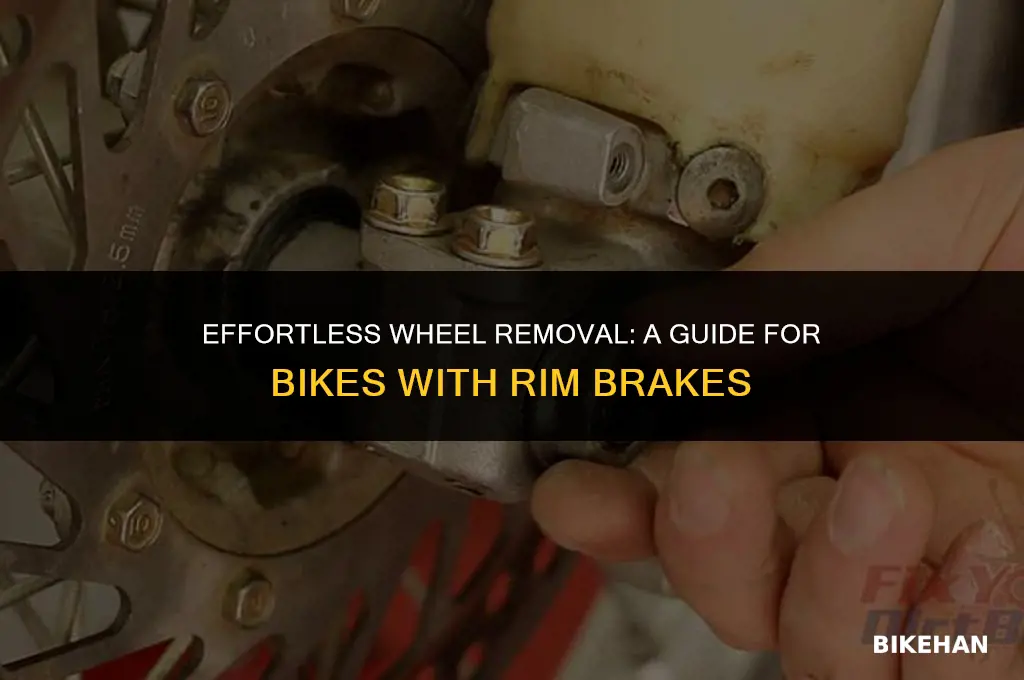 how to remove front wheel on bike with rim brakes