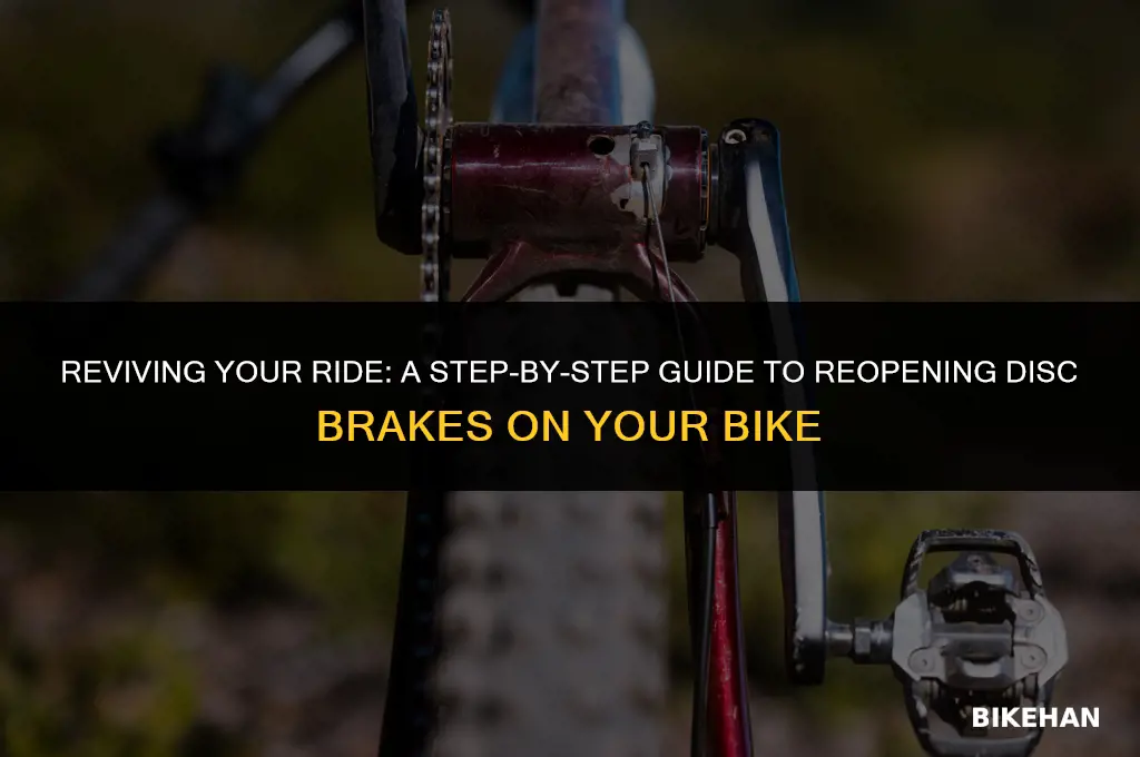 how to reopen disc brakes on a bike