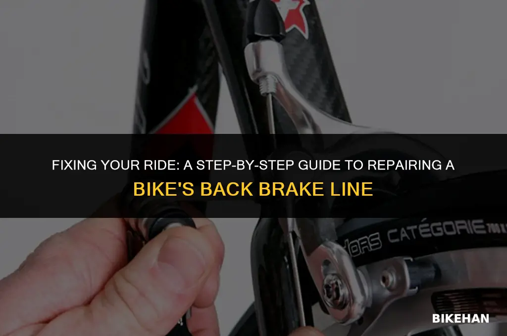 how to repair a bike back brake line
