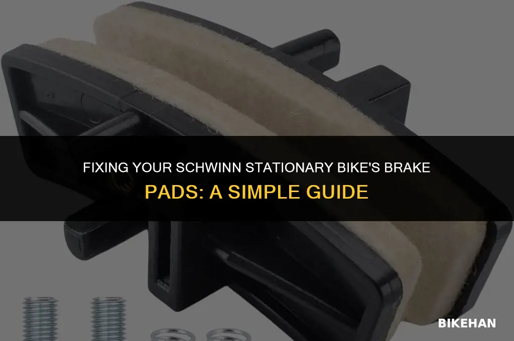 how to repair resistance schwinn stationary bike brake pad