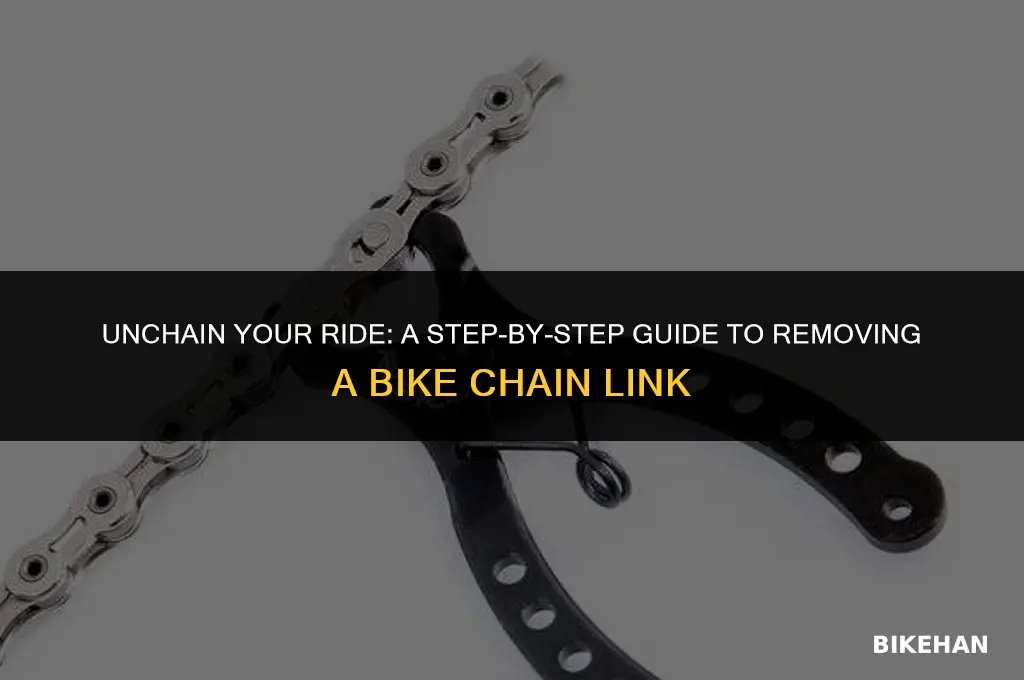 how to rwmove a chain link from a bike