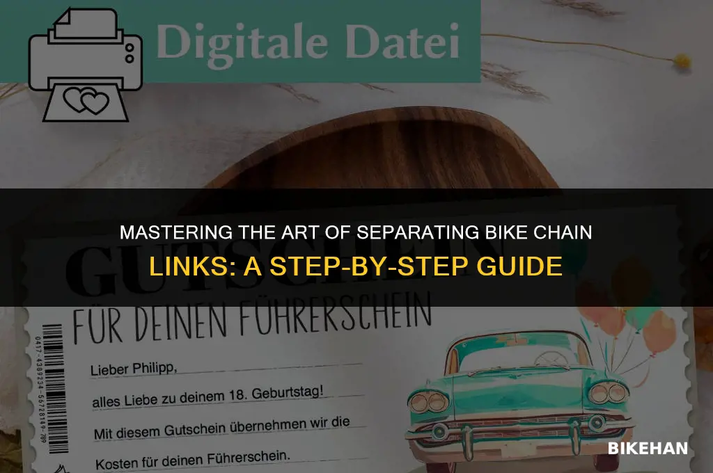 how to separate bike chain links
