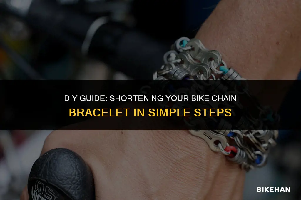how to shorten a bike chain bracelet