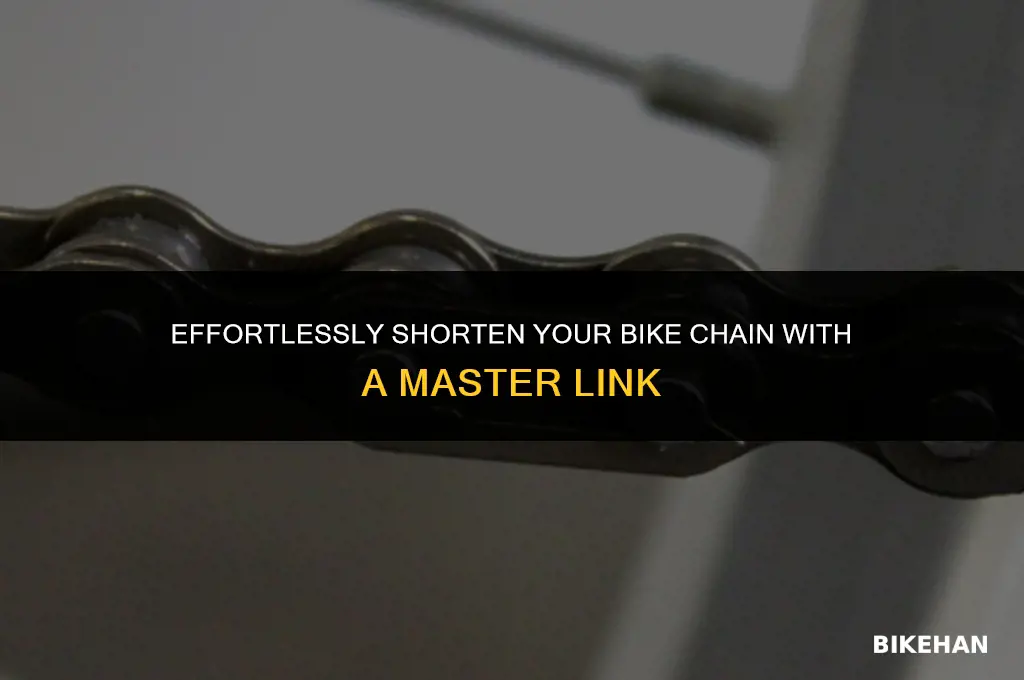 how to shorten a bike chain with a master link